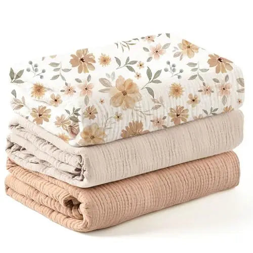 Soft Cotton Baby Swaddle Blanket – Solid Color, 0–12 Months (Spring & Autumn)