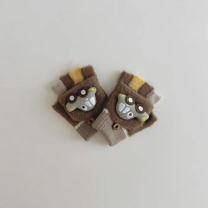 Soft Polyester Baby Girl Mittens – Warm, Lightweight, Solid Color Gloves (1–4 Years)