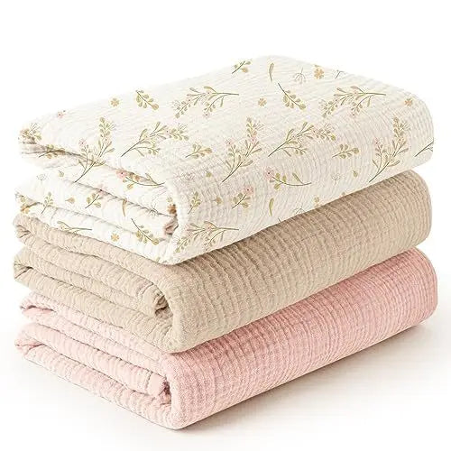 Soft Cotton Baby Swaddle Blanket – Solid Color, 0–12 Months (Spring & Autumn)