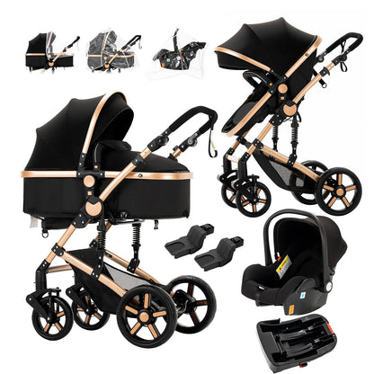 LuxyBaby™ Imperial 3-in-1 Travel System — The Complete Luxury Stroller Experience