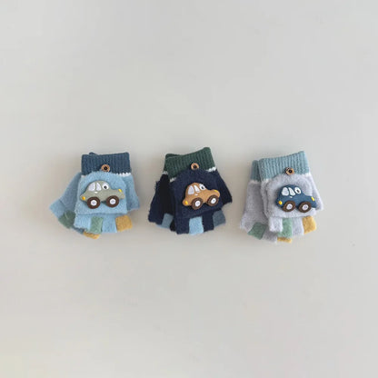 Soft Polyester Baby Girl Mittens – Warm, Lightweight, Solid Color Gloves (1–4 Years)