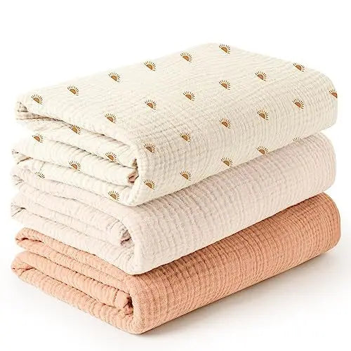 Soft Cotton Baby Swaddle Blanket – Solid Color, 0–12 Months (Spring & Autumn)
