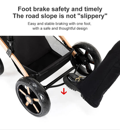 LuxyBaby™ Imperial 3-in-1 Travel System — The Complete Luxury Stroller Experience