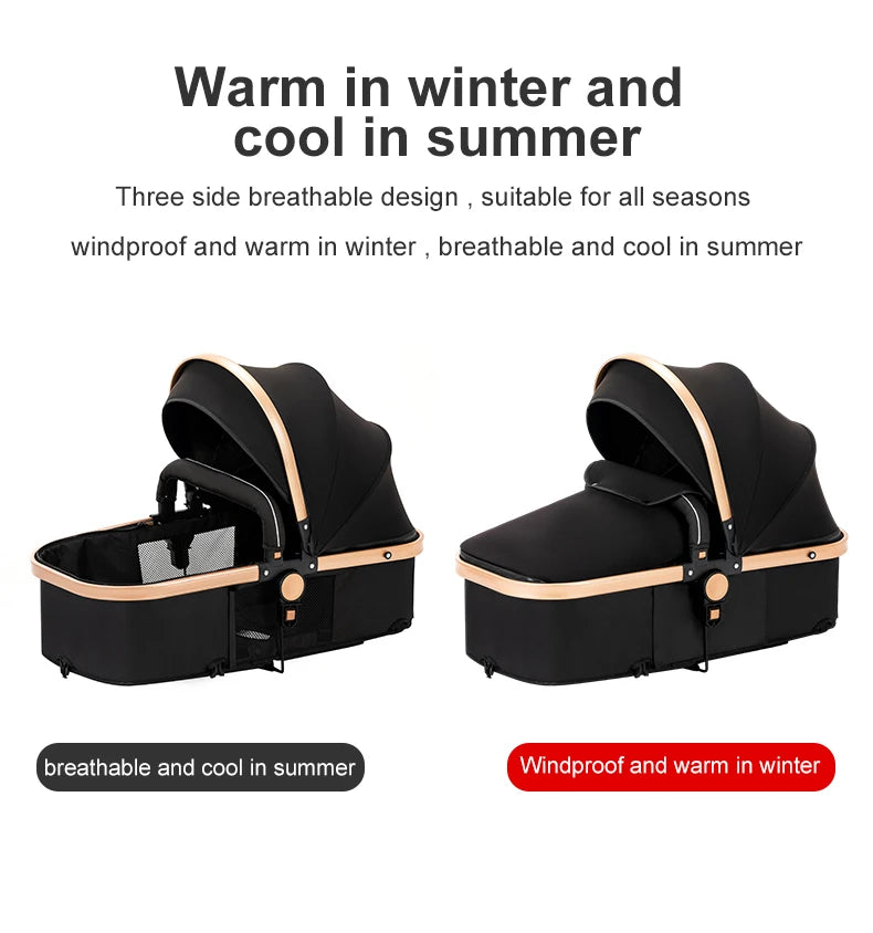 LuxyBaby™ GrandCruise 3-in-1 Modular Stroller System — The Art of Comfortable Elegance