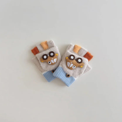 Soft Polyester Baby Girl Mittens – Warm, Lightweight, Solid Color Gloves (1–4 Years)