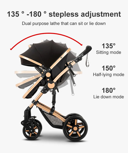 LuxyBaby™ GrandCruise 3-in-1 Modular Stroller System — The Art of Comfortable Elegance