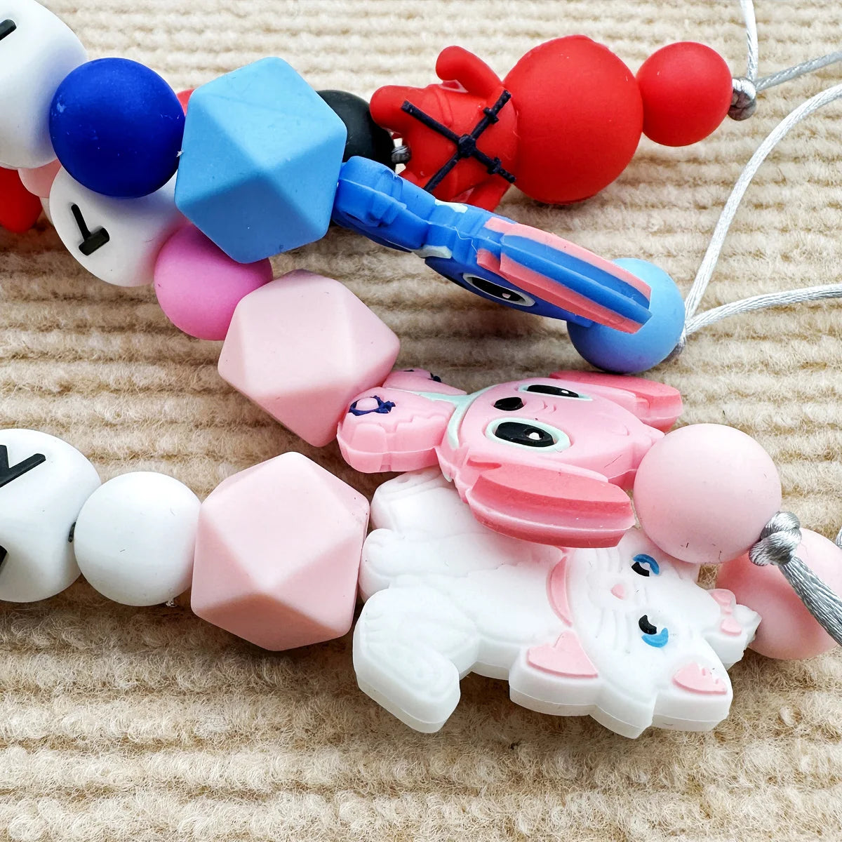 MINISO Personalized Silicone Pacifier Chain – Custom Baby Name, BPA-Free, Safe & Soft (4+ Months)