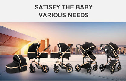 LuxyBaby™ Imperial 3-in-1 Travel System — The Complete Luxury Stroller Experience