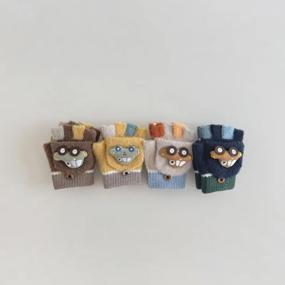 Soft Polyester Baby Girl Mittens – Warm, Lightweight, Solid Color Gloves (1–4 Years)