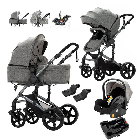 LuxyBaby™ Imperial 3-in-1 Travel System — The Complete Luxury Stroller Experience