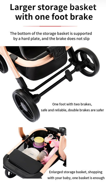 LuxyBaby™ Magna Elite Convertible Stroller — Where Luxury Meets Engineering Precision
