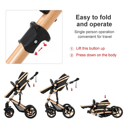 LuxyBaby™ GrandCruise 3-in-1 Modular Stroller System — The Art of Comfortable Elegance