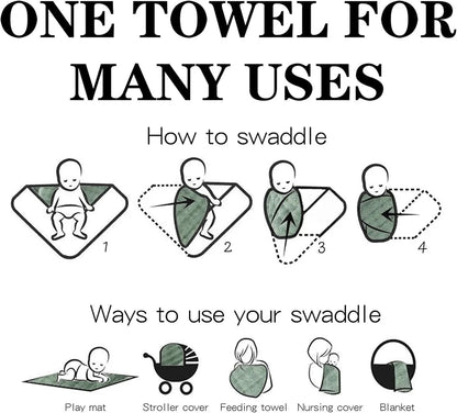 Soft Cotton Baby Swaddle Blanket – Solid Color, 0–12 Months (Spring & Autumn)