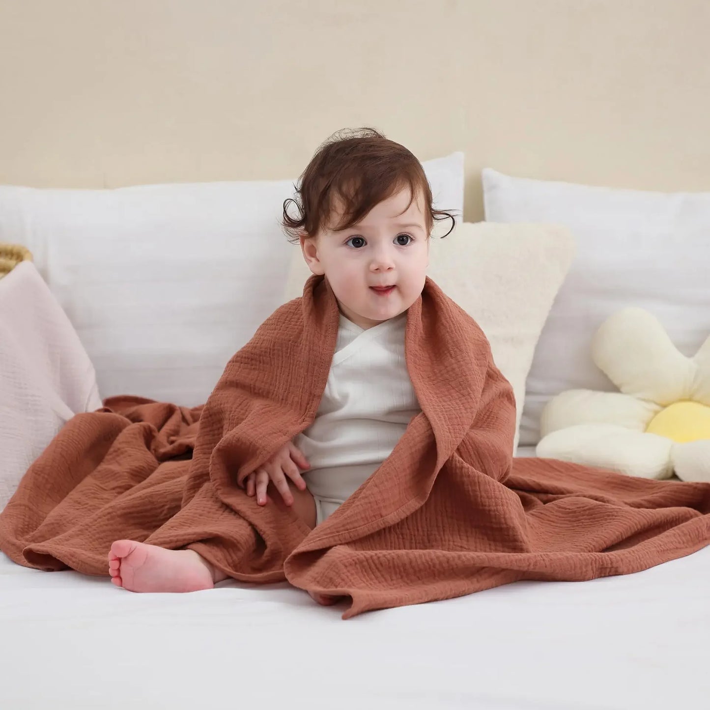 Pure Cotton Newborn Baby Towel & Blanket – Ultra-Soft, Safe, All-Season Comfort