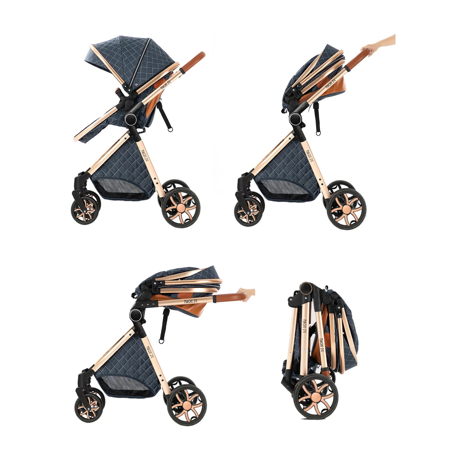 LuxyBaby™ Prestige 3-in-1 Modular Stroller System