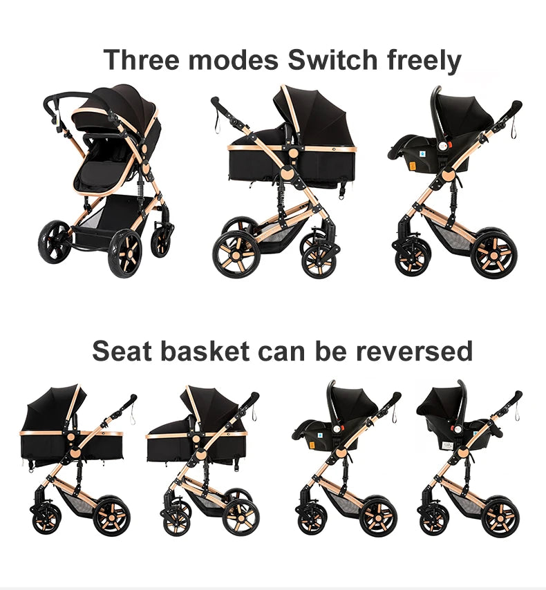 LuxyBaby™ GrandCruise 3-in-1 Modular Stroller System — The Art of Comfortable Elegance