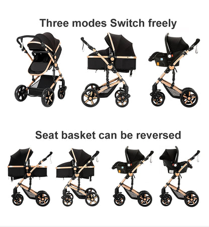 LuxyBaby™ GrandCruise 3-in-1 Modular Stroller System — The Art of Comfortable Elegance