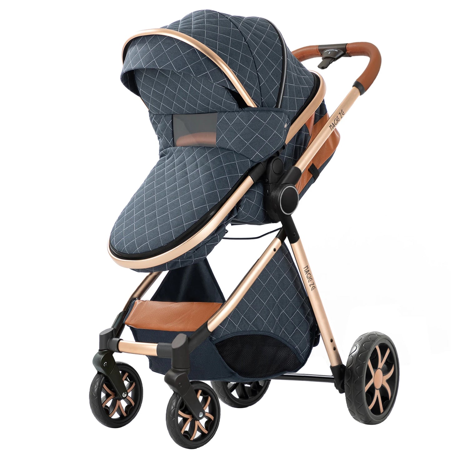 Lightweight Baby Stroller 3 in 1 Multifunctional High Landscape Baby Stroller