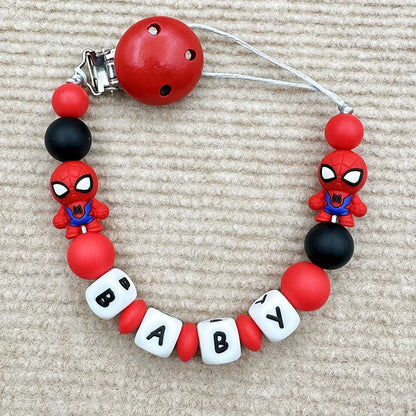 MINISO Personalized Silicone Pacifier Chain – Custom Baby Name, BPA-Free, Safe & Soft (4+ Months)