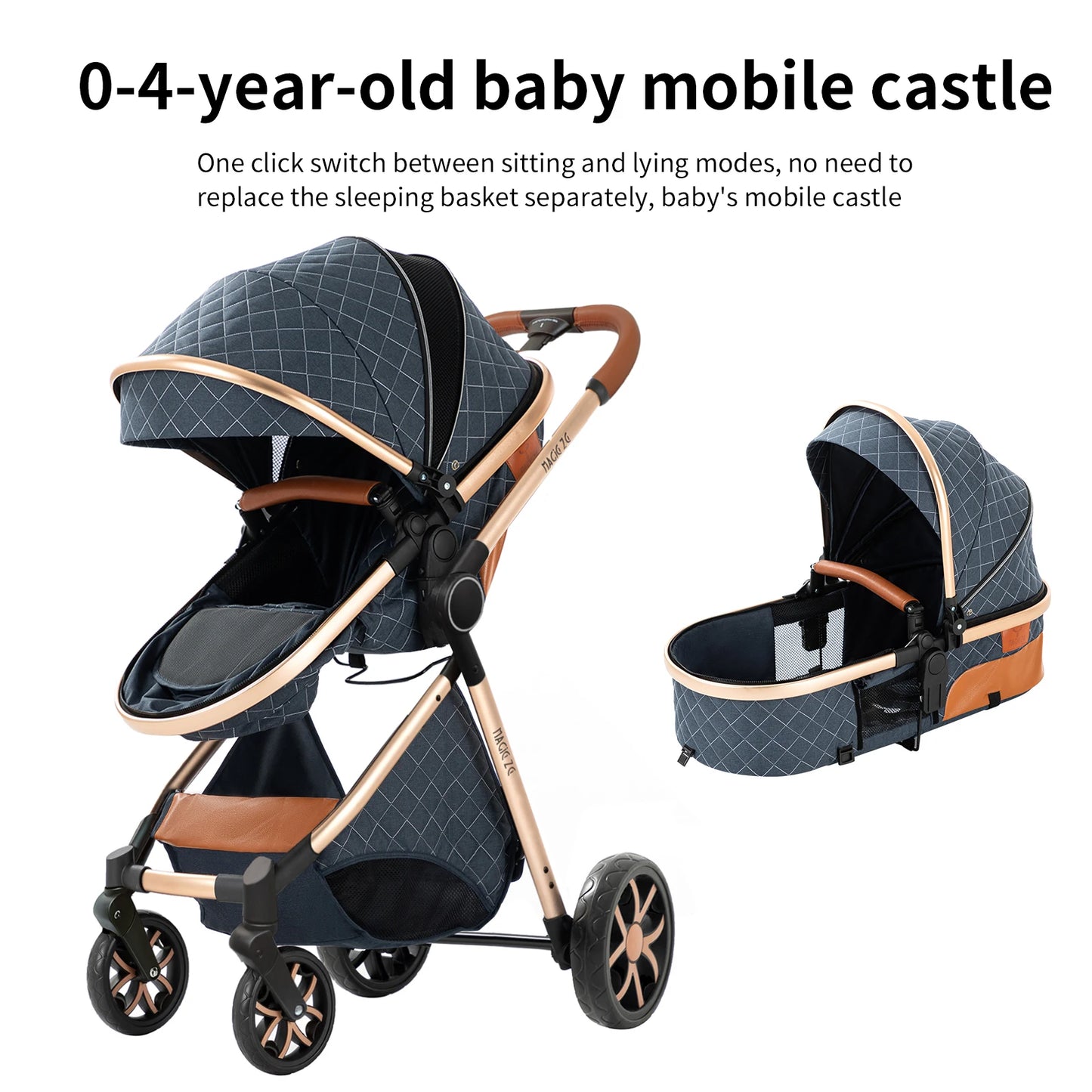 LuxyBaby™ Prestige 3-in-1 Modular Stroller System