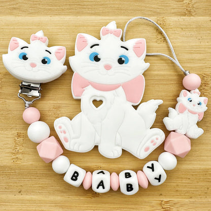 MINISO Personalized Silicone Pacifier Chain – Custom Baby Name, BPA-Free, Safe & Soft (4+ Months)