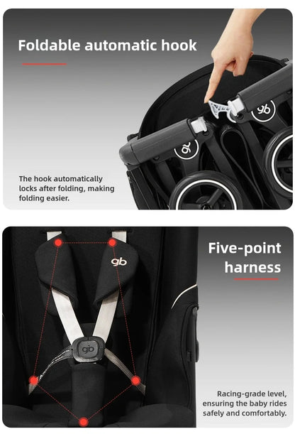 LuxyBaby™ x gb Pockit 3H Ultra Portable Stroller — Redefining Mobility in Style