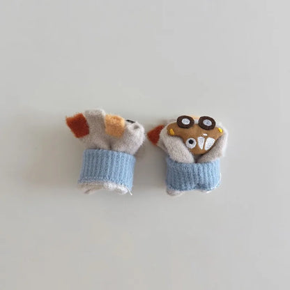 Soft Polyester Baby Girl Mittens – Warm, Lightweight, Solid Color Gloves (1–4 Years)