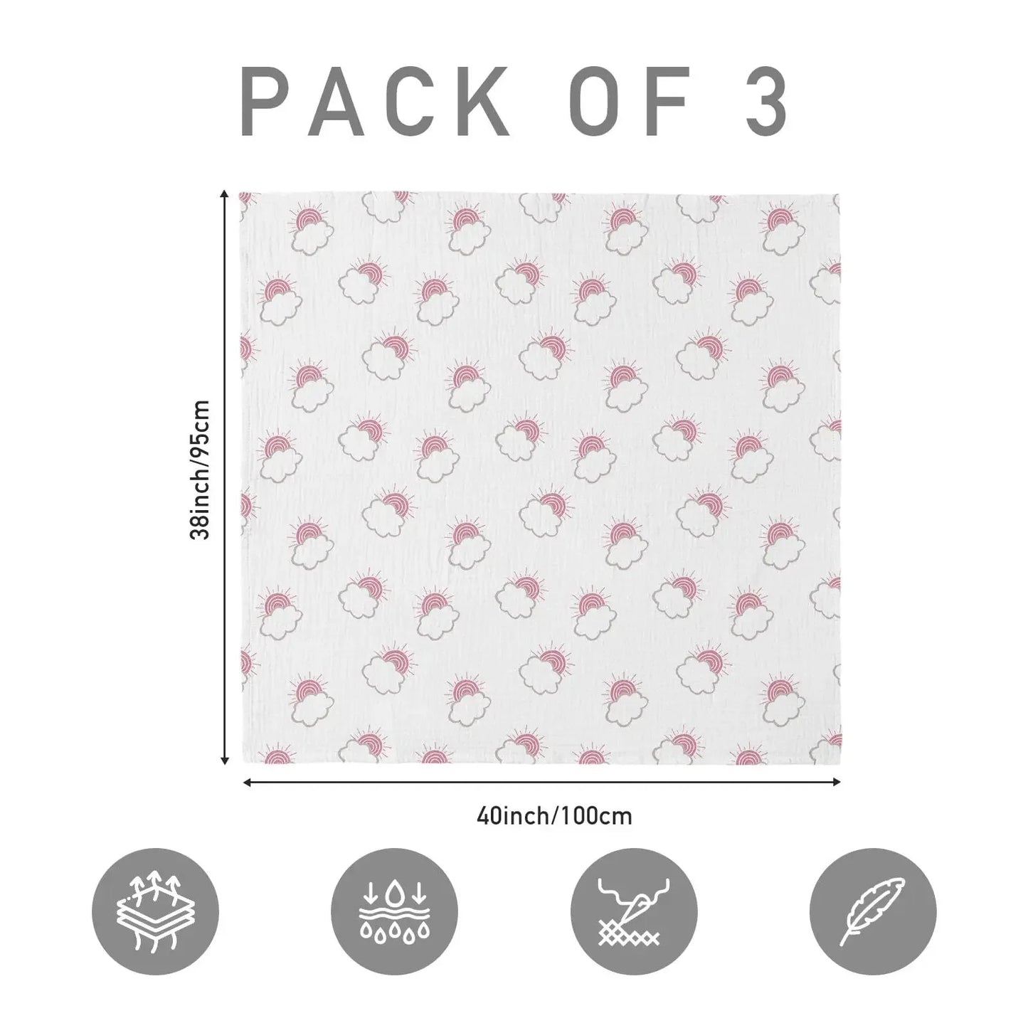 Pure Cotton Newborn Baby Towel & Blanket – Ultra-Soft, Safe, All-Season Comfort