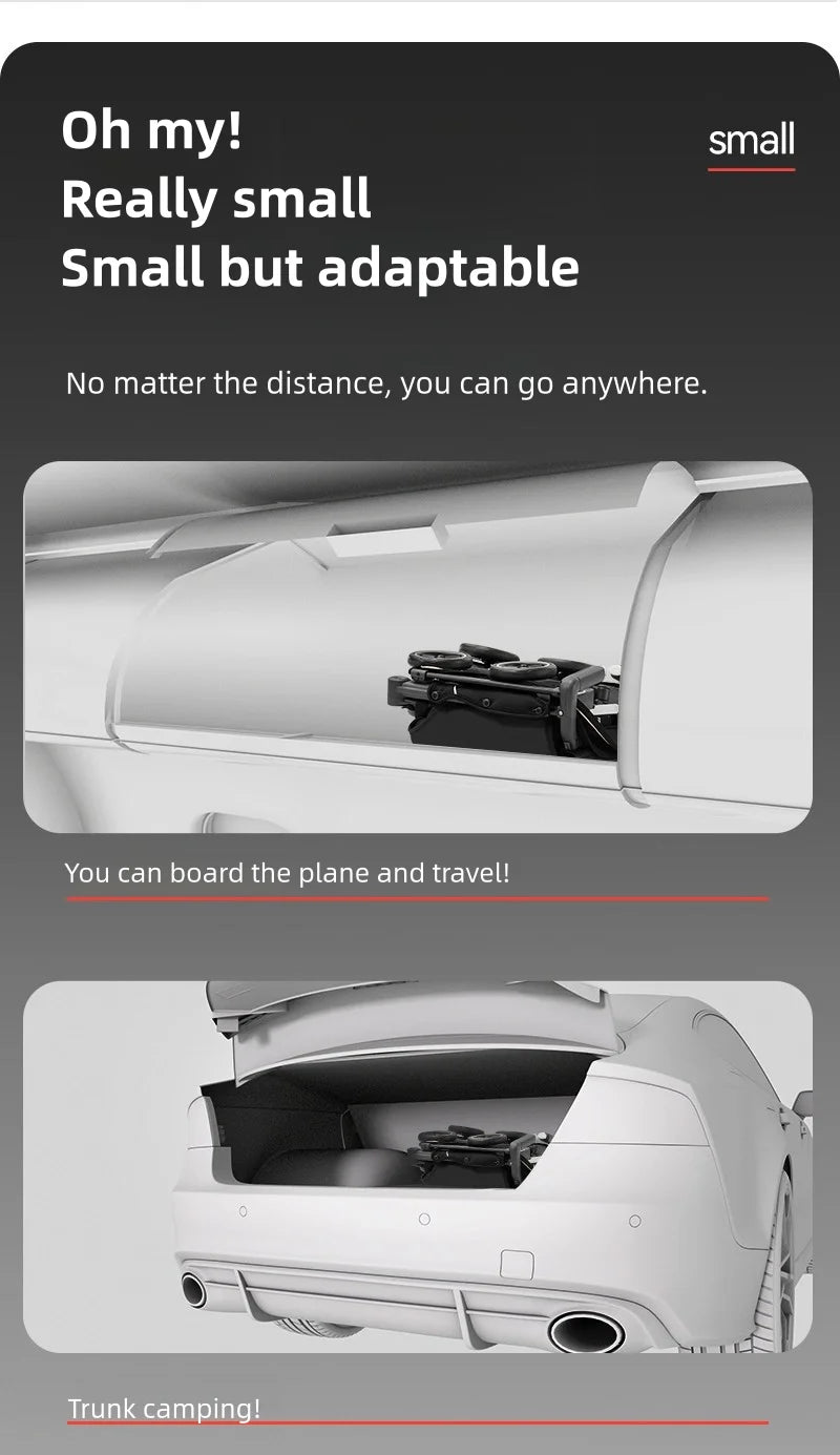 LuxyBaby™ x gb Pockit 3H Ultra Portable Stroller — Redefining Mobility in Style