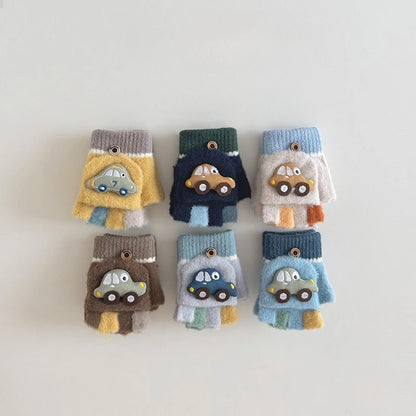 Soft Polyester Baby Girl Mittens – Warm, Lightweight, Solid Color Gloves (1–4 Years)