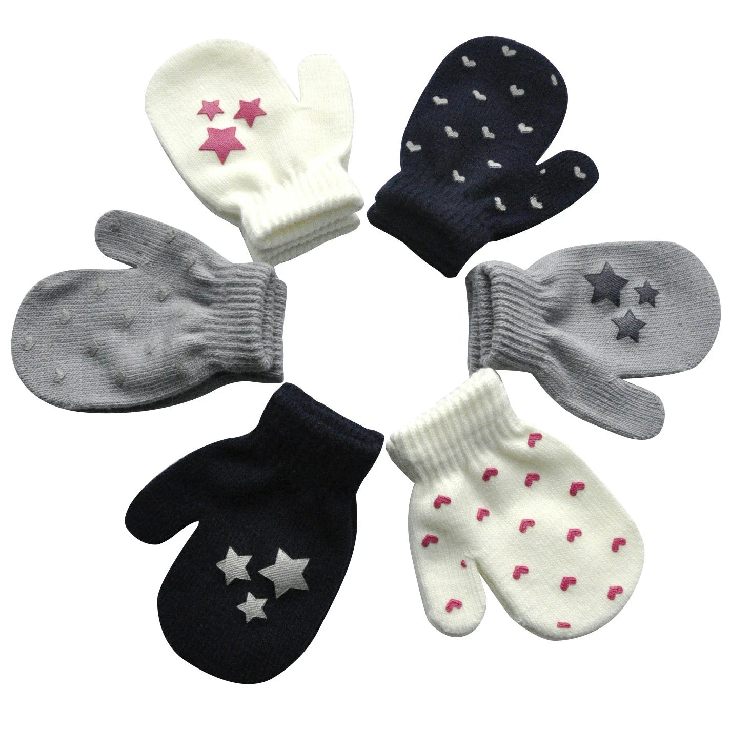 Soft Cotton Baby Mittens – Comfortable, Breathable, Geometric Pattern (1–3 Years)