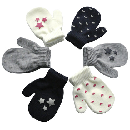 Soft Cotton Baby Mittens – Comfortable, Breathable, Geometric Pattern (1–3 Years)