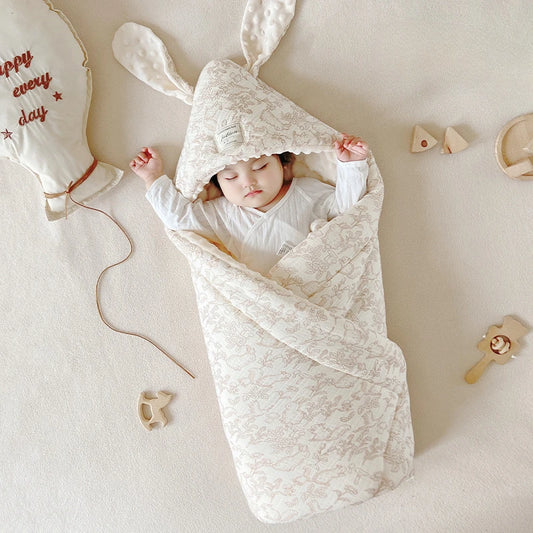 Soft Cotton Cartoon Baby Blanket – 90×90 cm, Unisex, Spring & Autumn