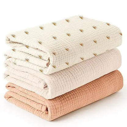 Soft Cotton Baby Swaddle Blanket – Solid Color, 0–12 Months (Spring & Autumn)