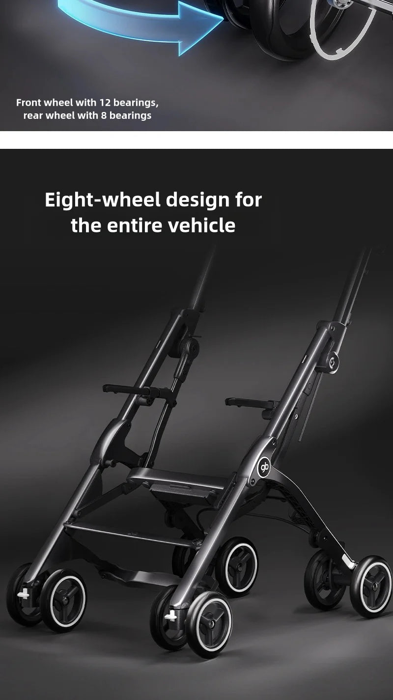 LuxyBaby™ x gb Pockit 3H Ultra Portable Stroller — Redefining Mobility in Style