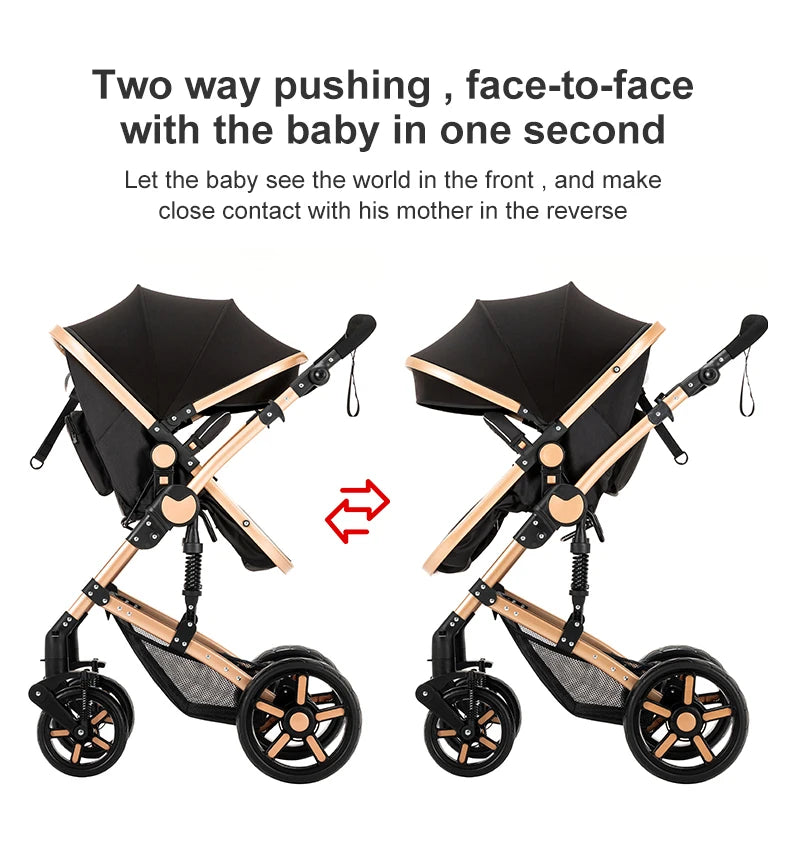 LuxyBaby™ Imperial 3-in-1 Travel System — The Complete Luxury Stroller Experience