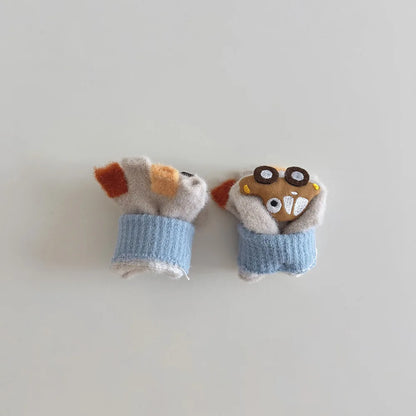 Soft Polyester Baby Girl Mittens – Warm, Lightweight, Solid Color Gloves (1–4 Years)