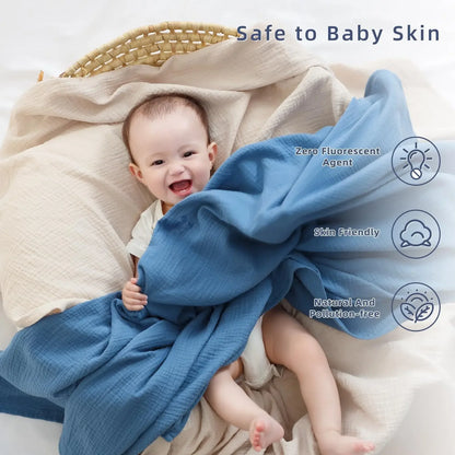 Pure Cotton Newborn Baby Towel & Blanket – Ultra-Soft, Safe, All-Season Comfort