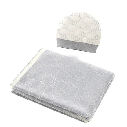 Baby Blanket + Hat Set – Cotton, Soft, Warm & Breathable (120×85 cm, Windproof, Unisex)
