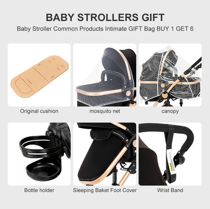 LuxyBaby™ GrandCruise 3-in-1 Modular Stroller System — The Art of Comfortable Elegance