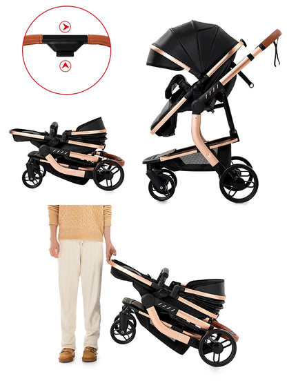 LuxyBaby™ Magna Elite Convertible Stroller — Where Luxury Meets Engineering Precision
