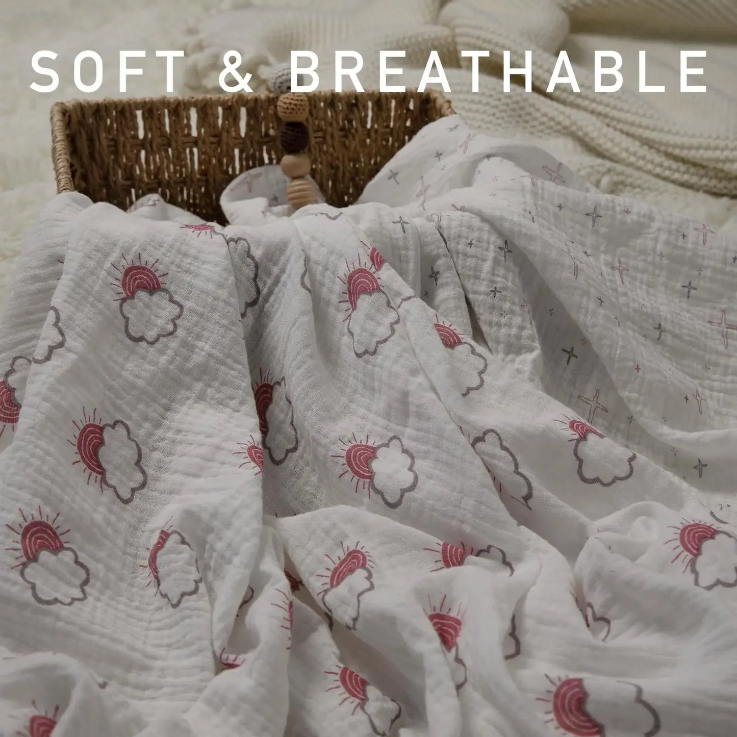 Pure Cotton Newborn Baby Towel & Blanket – Ultra-Soft, Safe, All-Season Comfort