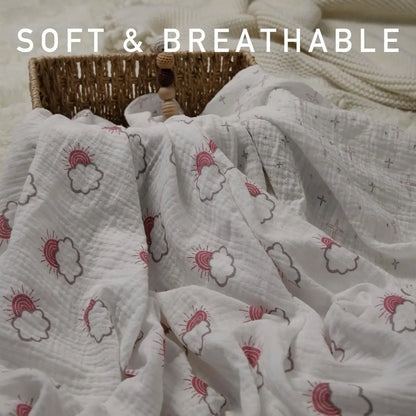 Pure Cotton Newborn Baby Towel & Blanket – Ultra-Soft, Safe, All-Season Comfort